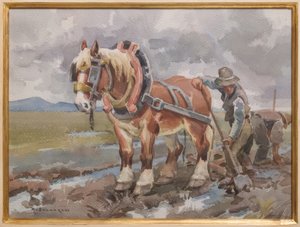 Praca na polach autorstwa Arcangelo Salvarani