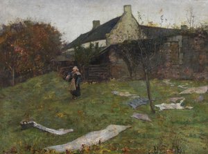 Tył studia Gauguina autorstwa Archibald Standish Hartrick