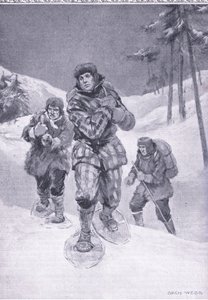 Przez bezdroża do Labradora (Donald Smith), ilustracja z Cassells Romance of Famous Lives, c.1940