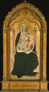 Madonna z Dzieciątkiem na tronie, autorstwa Aretino Luca Spinello or Spinelli