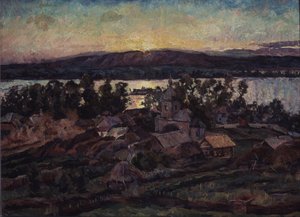Zachód słońca, 1928 autorstwa Aristarkh Vasilievic Lentulov