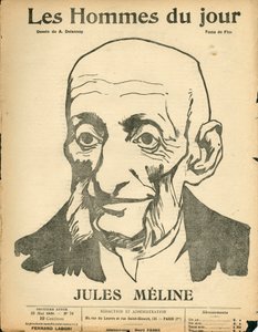 Okładka „”Mężczyźni dnia””, Satyryczna w B & W autorstwa Aristide Delannoy