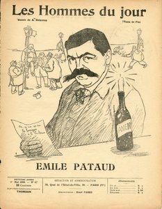 Okładka „”Mężczyźni dnia””, Satyryczna w B & W autorstwa Aristide Delannoy