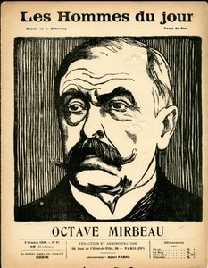 Okładka „Mężczyzn dnia”, satyryczna w B&W autorstwa Aristide Delannoy