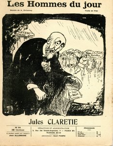 Okładka „Mężczyzn dnia”, ok. 1906 r. – ilustracja Aristide Delannoy (1874-1911): Claretie Jules (1840-1913) autorstwa Aristide Delannoy