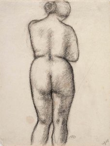 Modelka, widziana z tyłu autorstwa Aristide Maillol