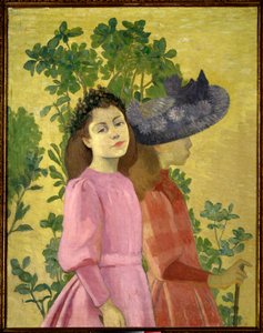Dwie młode dziewczyny, wiosenny obraz Aristide Maillol (1861-1944) 1890 Kolekcja prywatna