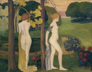 Dwa akty kobiece w krajobrazie (Deux nus dans un paysage). Około 1895/1900