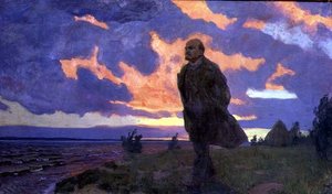 Władimir Iljicz Lenin (1870-1924) na brzegu