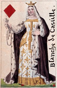 Reprezentacja Białej Królowej Kastylii (1188-1252). Fragment karty do gry wykonanej przez Gustave