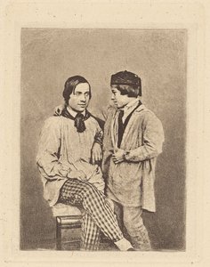 [Mężczyzna i chłopiec] autorstwa Armand Hippolyte Louis Fizeau