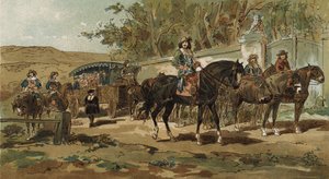 Dyliżans i eskorta, Holandia Hiszpańska, początek XVII wieku autorstwa Armand Jean Heins