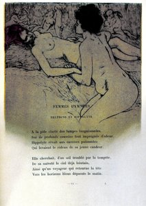 Ilustracja Armanda Rassenfosse (1862 - 1934) do wiersza „Przeklęte kobiety” w „Les fleurs du mal” Charlesa Baudelaire