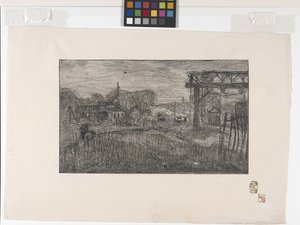 La Gare De Valmondois (dworzec kolejowy Valmondois) (akwaforta i ruletka)