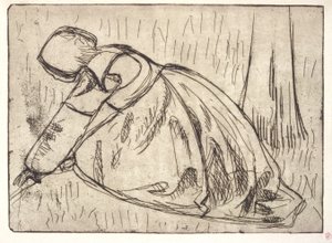 La Glaneuse (The Gleaner) (akwaforta) autorstwa Armand Séguin