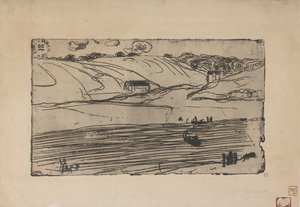 La Peche (wędkarstwo) 1893 (akwaforta i ruletka) autorstwa Armand Séguin