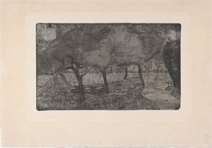 Les Pommiers (Jabłonie) 1893 (akwaforta, akwatinta i sucha igła) autorstwa Armand Séguin