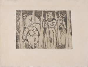 Les Rouisseuses (Zbieracze lnu) 1893 (akwaforta) autorstwa Armand Séguin