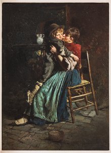 Pocałunek Matki (olej na płótnie)