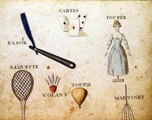 Ilustracje z „Księgi alfabetu francuskiego z 1814 roku”, wyd. autorstwa Charlesa Plante Fine Arts autorstwa Arnaud de Beauregard