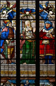 Josue, Sybilla Europa i Amos - Witraże w kaplicy św Katarzyny, Arnaud de Moles (1470-1520), ukończone w 1513 - Cathedrale Sainte Marie d