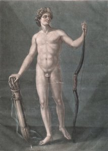 Apollo, idealna anatomia (mezzotinta)