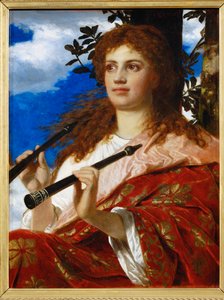 Die Muse des Anakreon - Muza Anakreona ... (obraz na płótnie) autorstwa Arnold Böcklin