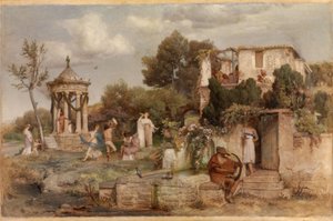 Rzymska winiarnia autorstwa Arnold Böcklin