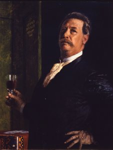 Autoportret z kieliszkiem wina autorstwa Arnold Böcklin