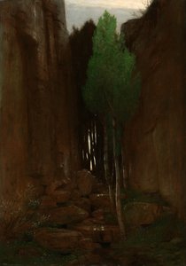 Źródło w wąskim wąwozie autorstwa Arnold Böcklin
