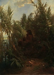 Pan w trzcinie, 1856-1857. autorstwa Arnold Böcklin
