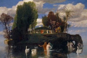Wyspa żywych, 1888 (olej na drewnie mahoniowym)