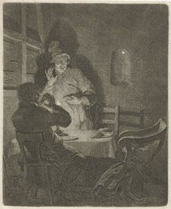 Posiłek w Emaus autorstwa Arnold Houbraken