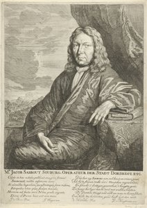 Portret Jacoba Sasbouta Souburga pan Jacob Sasbout Souburg. Operator Miasta Dordregt. itp. (tytuł na przedmiocie) autorstwa Arnold Houbraken