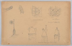 Detale architektoniczne w Bourges autorstwa Arnold William Brunner