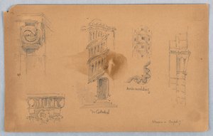 Detale architektoniczne w Nevers autorstwa Arnold William Brunner