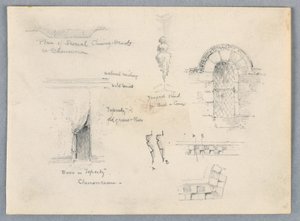 Szkice architektoniczne z Chenonceaux autorstwa Arnold William Brunner