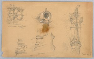 Szkice architektoniczne w Caen autorstwa Arnold William Brunner