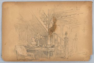 Klatka schodowa – Mossley Hall autorstwa Arnold William Brunner