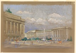 Study for Proposed Music and Arts Center, Nowy Jork, NY autorstwa Arnold William Brunner
