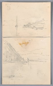 Dwa szkice grzbietów autorstwa Arnold William Brunner