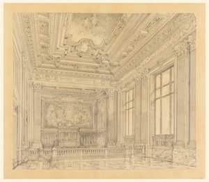 Widok na salę sądową, budynek federalny, Cleveland, OH autorstwa Arnold William Brunner