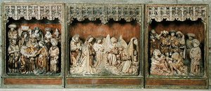 Ołtarz, z Kalkar, Dolny Ren, ok. 1483 (drewno polichromowane) autorstwa Arnt von Zwolle