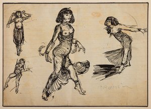 Salomè (tusz indyjski na papierze)