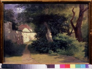 Słoneczny dzień (Słoneczny dzień). Praca Arseni Iwanowicz Meshchersky (1834-1902), olej na tekturze. XIX-wieczna sztuka rosyjska. Państwowa Galeria Tretiakowska, Moskwa