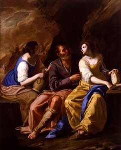 Włoski:  Lot e le sue figlie Lot i jego córki autorstwa Artemisia Gentileschi