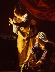 Judyta i jej służąca z głową Holofernesa autorstwa Artemisia Gentileschi
