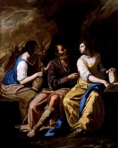 Lot i jego córki, ok. 1635-1637. autorstwa Artemisia Gentileschi