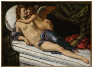 Wenus i Kupidyn autorstwa Artemisia Gentileschi