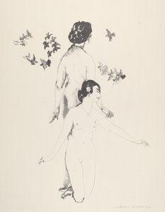 krążące gołębie autorstwa Arthur B. Davies